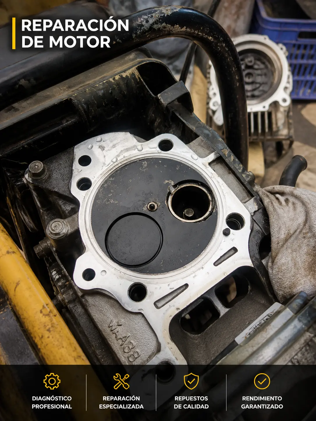 Reparación de motor bencinero - SIESQUEN CASTILLO SPA